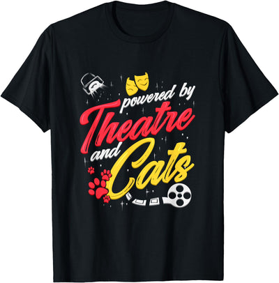 Funny Theater Broadway Designs Co Theatre Cat Theater Broadway Musical Actor Kitty T-Shirt