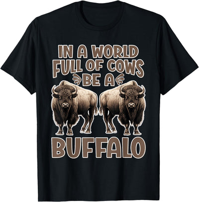 Cow Kids Bison Buffalo Funny Buffalo Lover Be a Buffalo T-Shirt