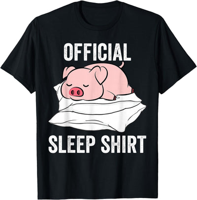 Official Sleep Sleeping Cute Pig Piggy Farmer T-Shirt