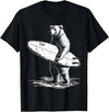 Bear Surf Creations BY TEERA Surfing Bear Cool Beach Adventure Design T-Shirt - Black