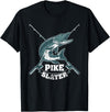 Fishing IM Co Pike Slayer Fishing Fisherman Northern Pike T-Shirt - Black