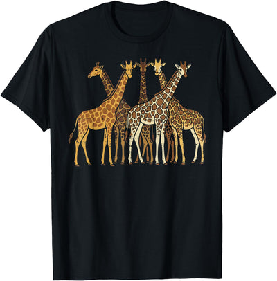 Safari Giraffes Herd Wildlife African Jungle Men Women Kids T-Shirt