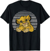 Disney Lion King Young Simba Distressed Stripes T-Shirt - Black