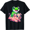 Cute Frog Pig Apparel Kawaii Frog Pig T-Shirt - Black