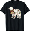 Cute Polar Bear Xmas Quilt Winter Holiday Patchwork Polar Bear Cute Christmas Quilt T-Shirt - Black