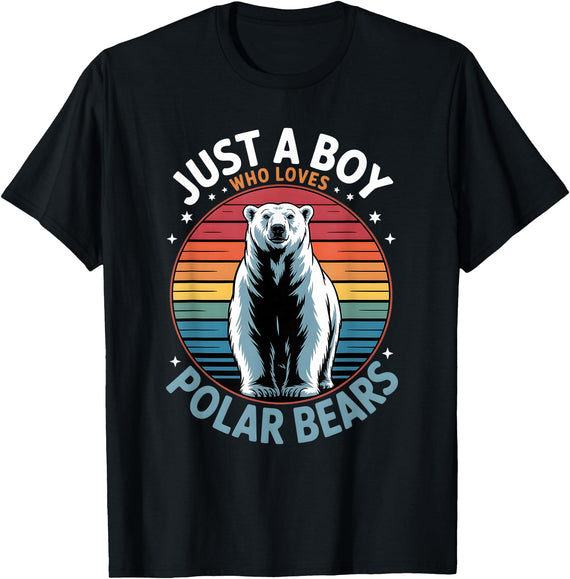 Polar Bear Shirts & Gifts for Boys Boys Polar Bear T-Shirt - Black