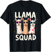 Funny Llama Alpaca Animal Lover Gifts Clothing Llama Squad T-Shirt - Black