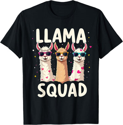 Funny Llama Alpaca Animal Lover Gifts Clothing Llama Squad T-Shirt