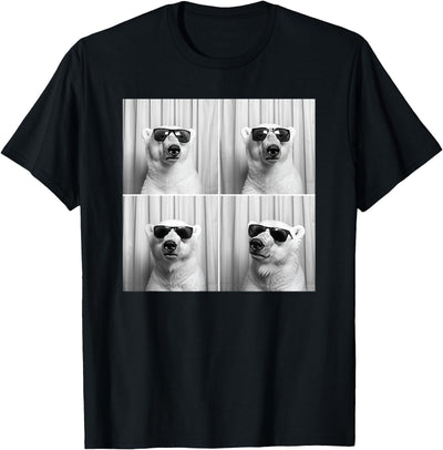Cool Polar Bear With Sunglasses Funny Zoo Animal Selfie T-Shirt