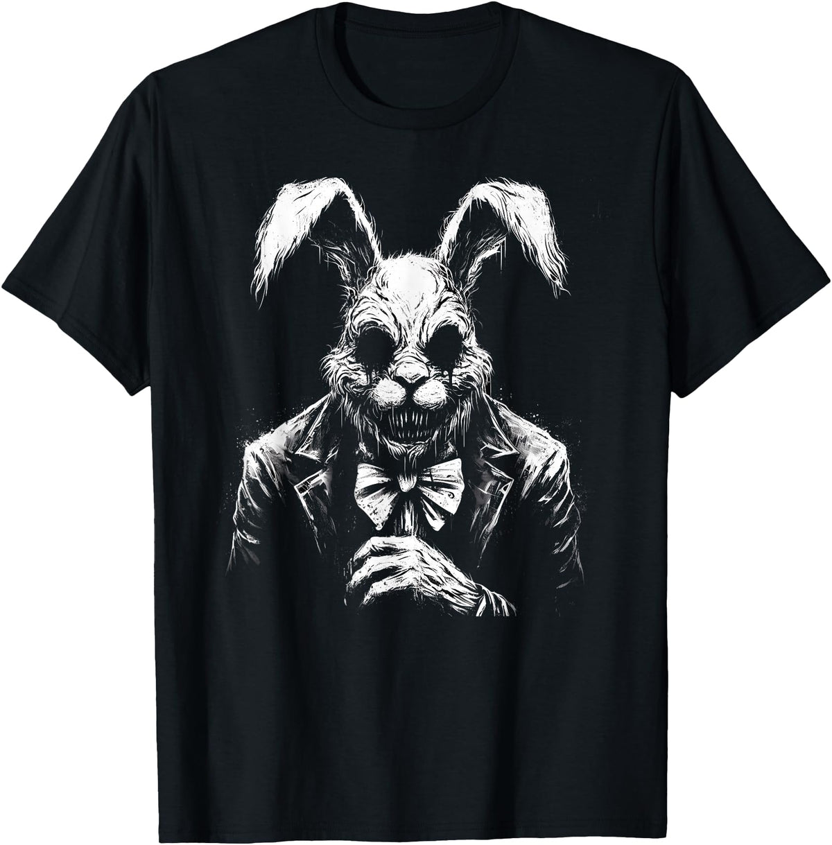 Creepy Goth Rabbit, Horror Bunny, Weirdcore Rabbit T-Shirt in As Pictured