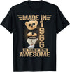Vintage 60th Birthday 2026 Gifts Men Women 1966 60 Year Old Made in 1966 Teddy Bear 60th Birthday Men Women T-Shirt - Black