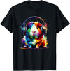 Guinea Pigs Gift For A Guinea Pig Lover Colorful Splash Art Headphones Guinea Pig Lover Guinea Pigs T-Shirt - Black