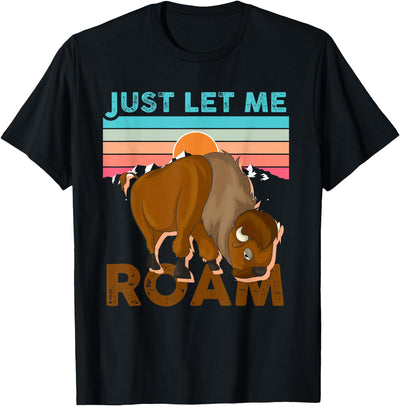 Cow Retro American Bison Wildlife Animal Buffalo T-Shirt