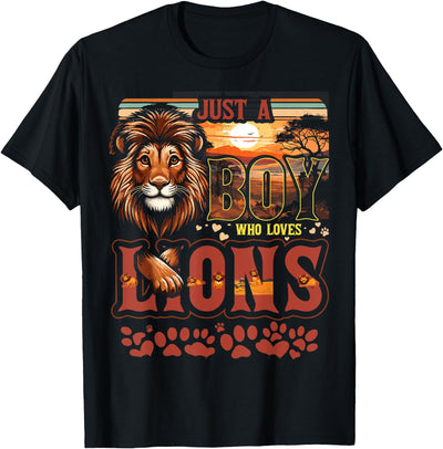 Lion | Toddler | Just A Boy Who Loves Lions T-Shirt