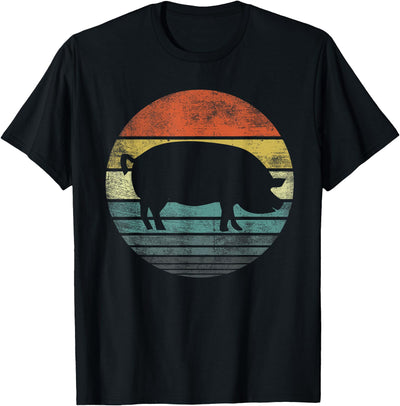 Pig Lover Gifts Funny Farmer Retro Vintage Farm Animals T-Shirt