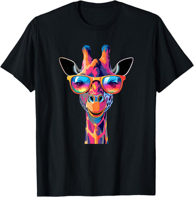 Funny Giraffe Sunglasses T-Shirt