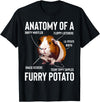 Guinea Pig Lover Gift Co. Guinea Pig Anatomy Of Furry Potato Funny Cavy Men Women Kids T-Shirt - Black