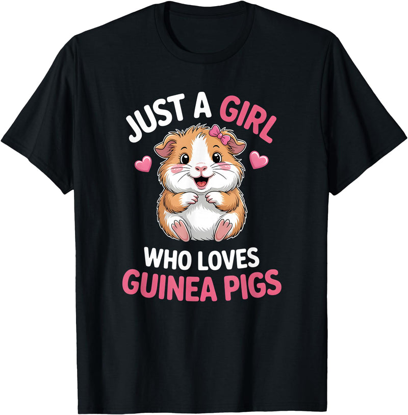 Guinea Pig Shirts & Gifts for Girls Girls Guinea Pig T-Shirt - Black