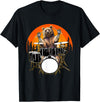Drum Instrument Drummer Apparel Musical Animal Bear Playing Drums For Drum Lover And Musical Drummer Lover T-Shirt - Black
