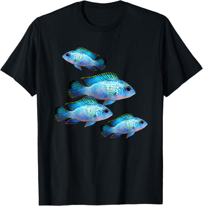 Electric Blue Acara Cichlids Aquarium Fish Breeders Keepers T-Shirt