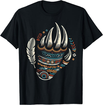Native Heritage Month Proud Native American Bear Claws T-Shirt