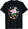 Peppa Pig Happiness Is Handmade Peppa & Rebecca Hugging T-Shirt - Black