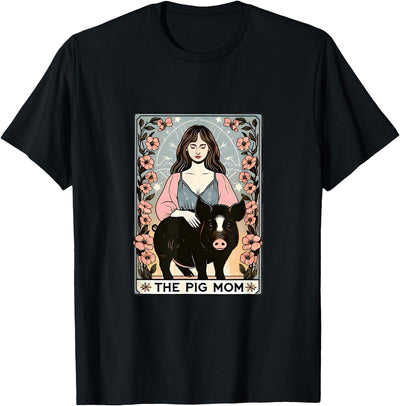 Pig mom mini pig potbelly pig tarot farm T-Shirt