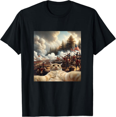 Funny 1776 Cat Selfie Funny American Revolutionary War 1776 Constitution T-Shirt