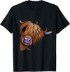 SHiRLeY MacARTHuR HiGHLaND CoW PRiNT ANiMaL PRiNT ' SuGaR LuMP ' T-Shirt - Black
