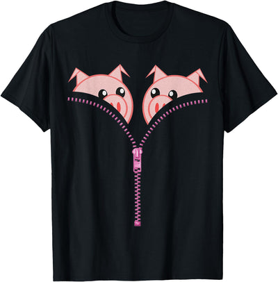 Pigs Boobs Funny Womens Christmas Gift 2019 Pig T-Shirt
