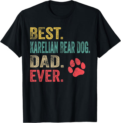 Best Karelian Bear Dog Dad ever Vintage Father Dog Lover Men T-Shirt
