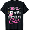 Cow Lover Birthday Men Women Kids Shirts & Gifts Uncle Of The Birthday Girl Family Matching Shirt Farm Cow T-Shirt - Black