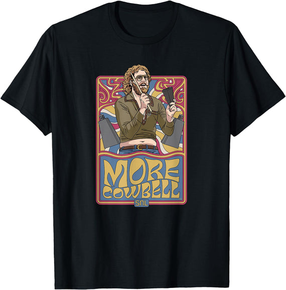 Saturday Night Live SNL More Cowbell Gene Frenkle T-Shirt - Black