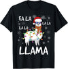Funny Christmas Llama Shirts Fa La La Llama Shirt Men Women Funny Llama Christmas T-Shirt - Black