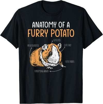 Anatomy of A Furry Potato Funny Guinea Pig Lover T-Shirt