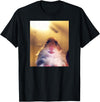 Staring Hamster Meme Front Camera T-Shirt - Black