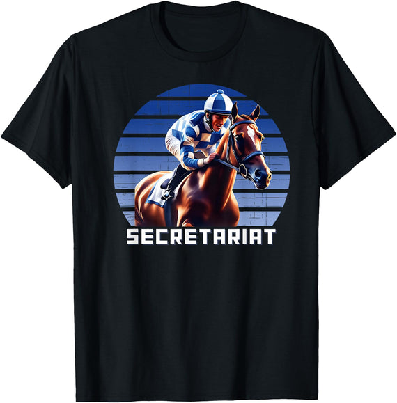 Handicapping Horse Gear Secretariat Horse Racing Del Mar Santa Anita Shirt T-Shirt - Black