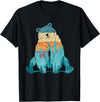 Forest Animal Outdoor Nature Bears Gift Grizzly Bear Animal of the Forest Nature Brown Bear Retro Brown Bear T-Shirt - Black