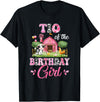 Cow First Birthday Girl Family Tio Of The Birthday Girl 1st Birthday Cow Farm Family T-Shirt - Black