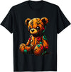 Colorful Teddy Art Cool Teddy Tattered Teddy Bear tshirt Cute Teddy Bear T-Shirt - Black
