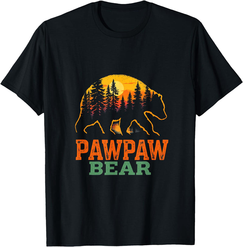 Bear Silhouette Design Pawpaw Bear Silhouette T-Shirt - As Pictured