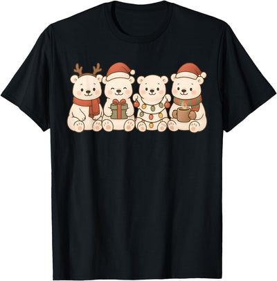 Polar Bears Kids Boys Girls Christmas T-Shirt
