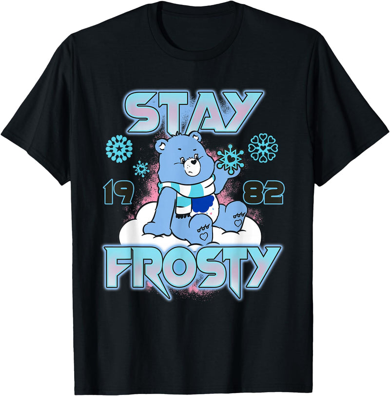 Care Bears Grumpy Bears Stay Frosty Christmas T-Shirt - Black