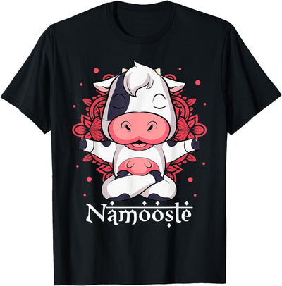 Cow Yoga Namoostee Funny Cow Lovers Gift Namaste Yoga T-Shirt