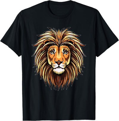 Majestic Lion Mane Detailed Art - Lions Are My Favorite T-Shirt