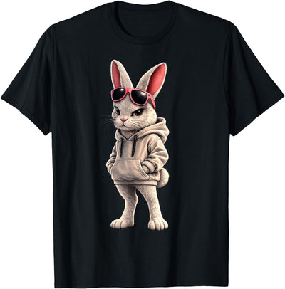 Cool Rabbit in Hoodie and Sunglasses Hoodie
