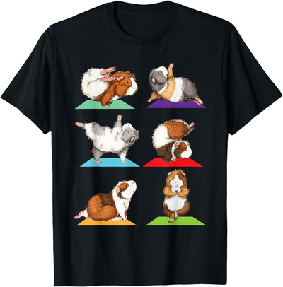 Guinea Pig Yoga - Fitness Exercise Animal Rodent Pet Lover T-Shirt