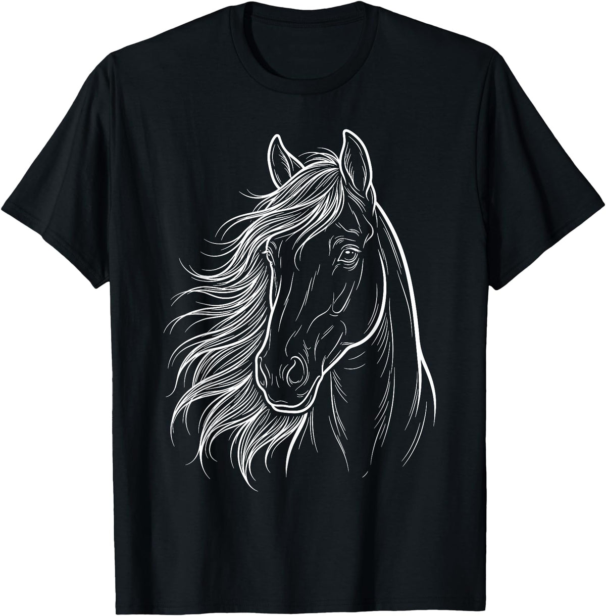 Elegant Horse Silhouette tee for Horse Lovers Cute & Elegant Horse Silhouette Art for Horse Lovers T-Shirt - Black