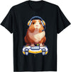 Guinea pig Video Game cavy Gift Guinea pig Gamers Funny guinea pig and Video Gamer Lover fluffy cavy Gamers T-Shirt - Black