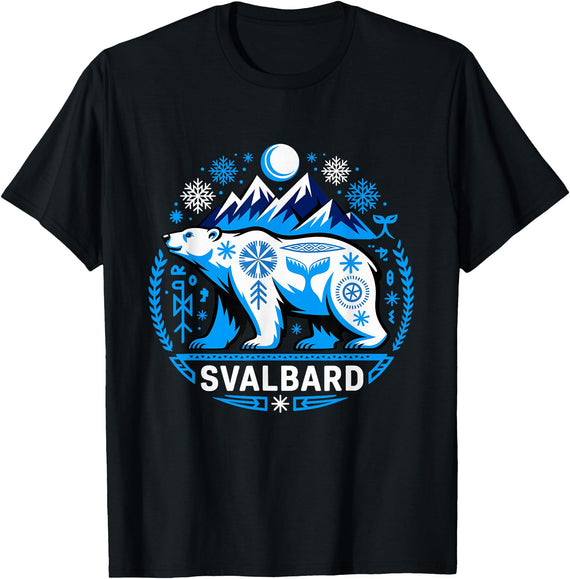 Svalbard Norway Trip Svalbard Polar Bear Norway Souvenir T-Shirt - Black